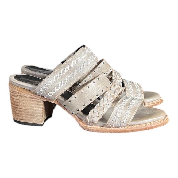 Freebird Albuquerque Sandals Festival Boho Embellished Leather Neutral Size 11 - Picture 1 of 11